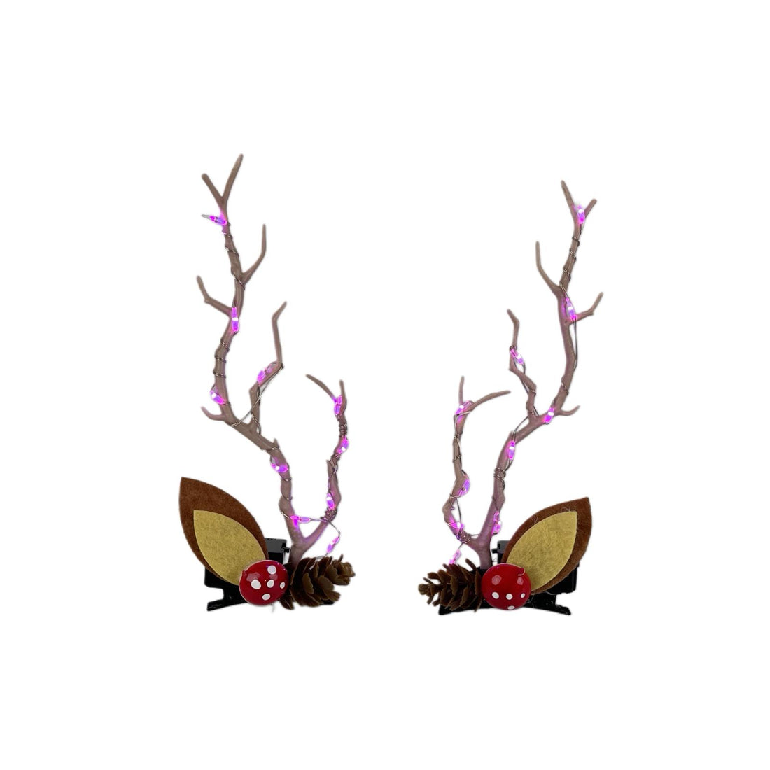 Reindeer Horns With Lights Purple