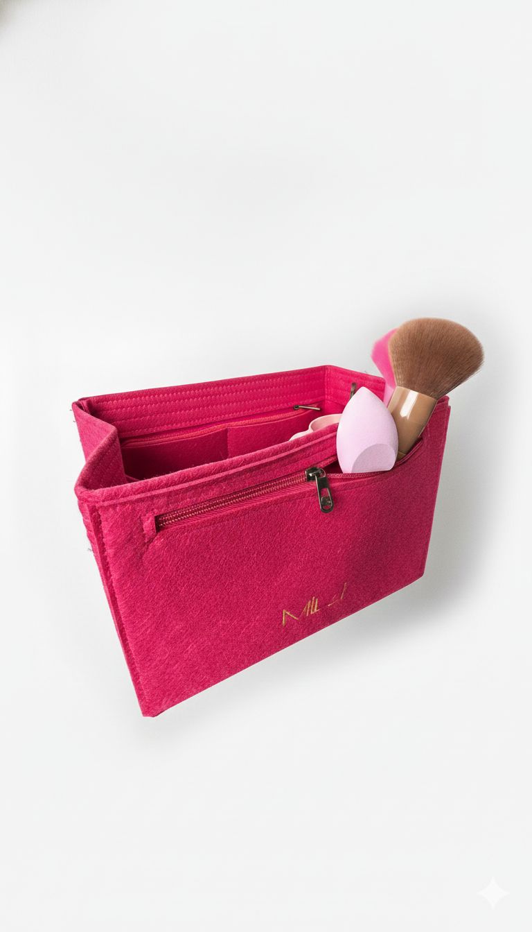 Beauty Storage Filt Bag Pink