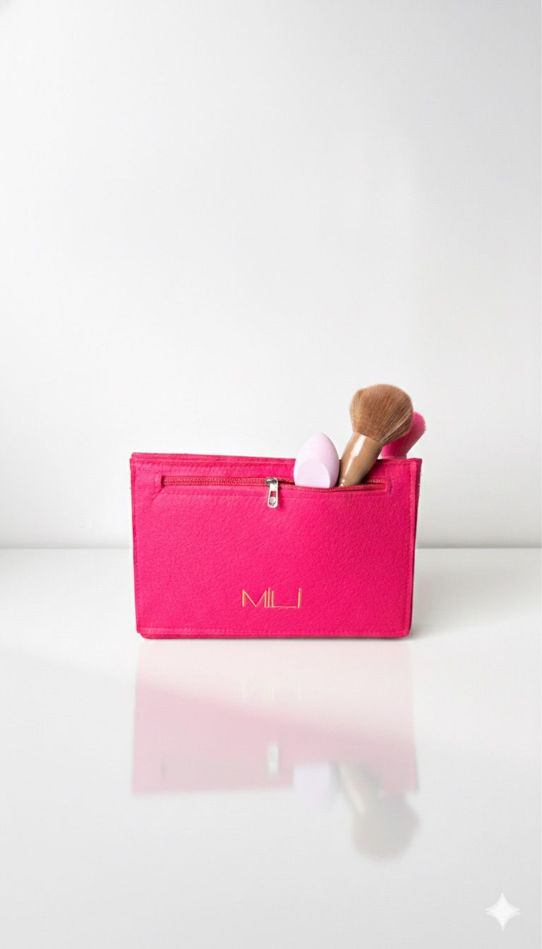 Beauty Storage Filt Bag Pink