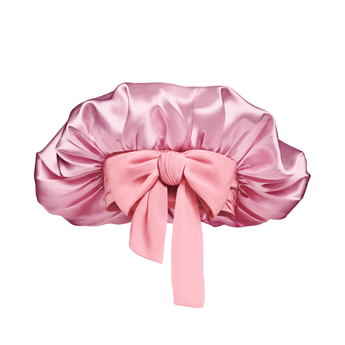 Satin Bonnet With Bow Band