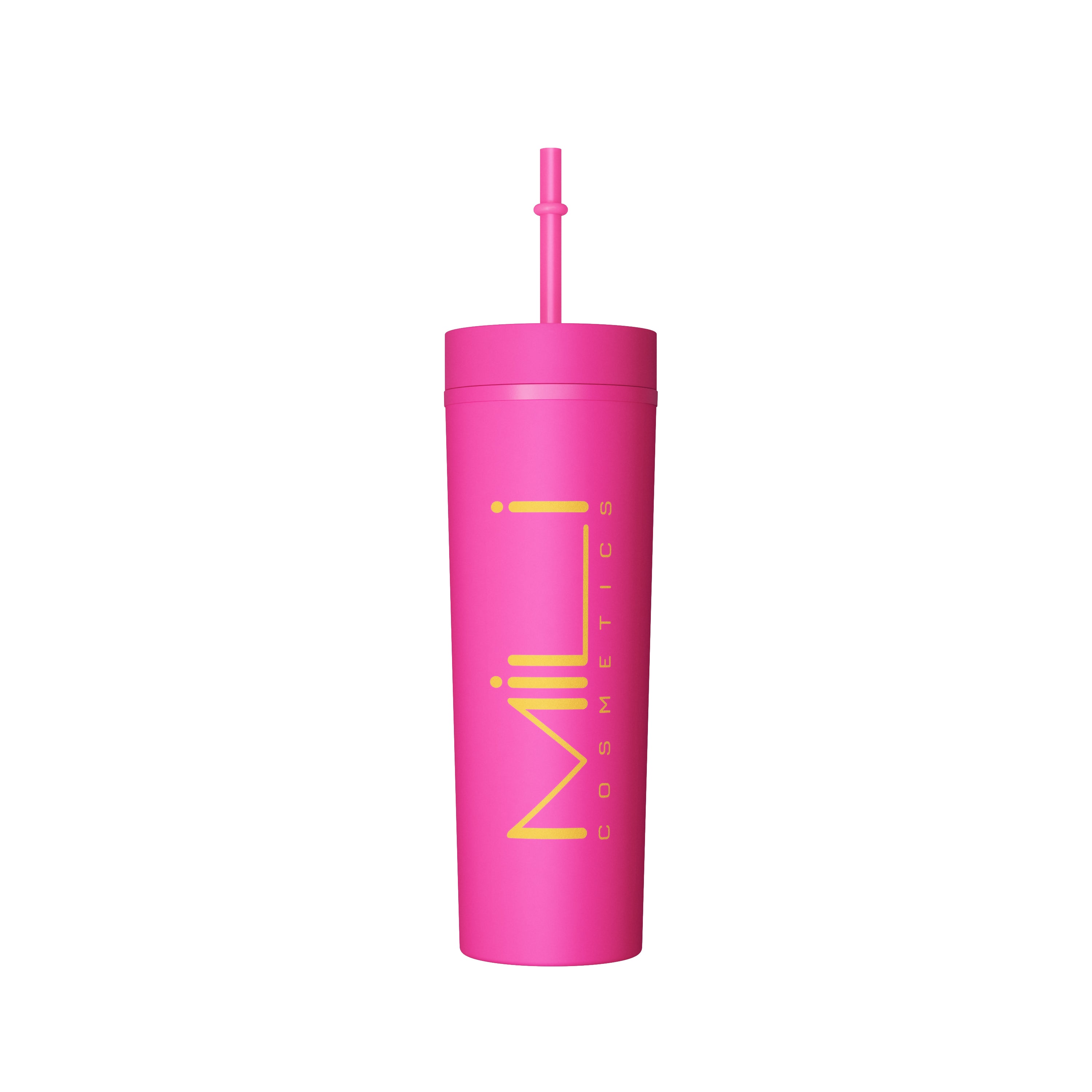 Pink Mug With Straw