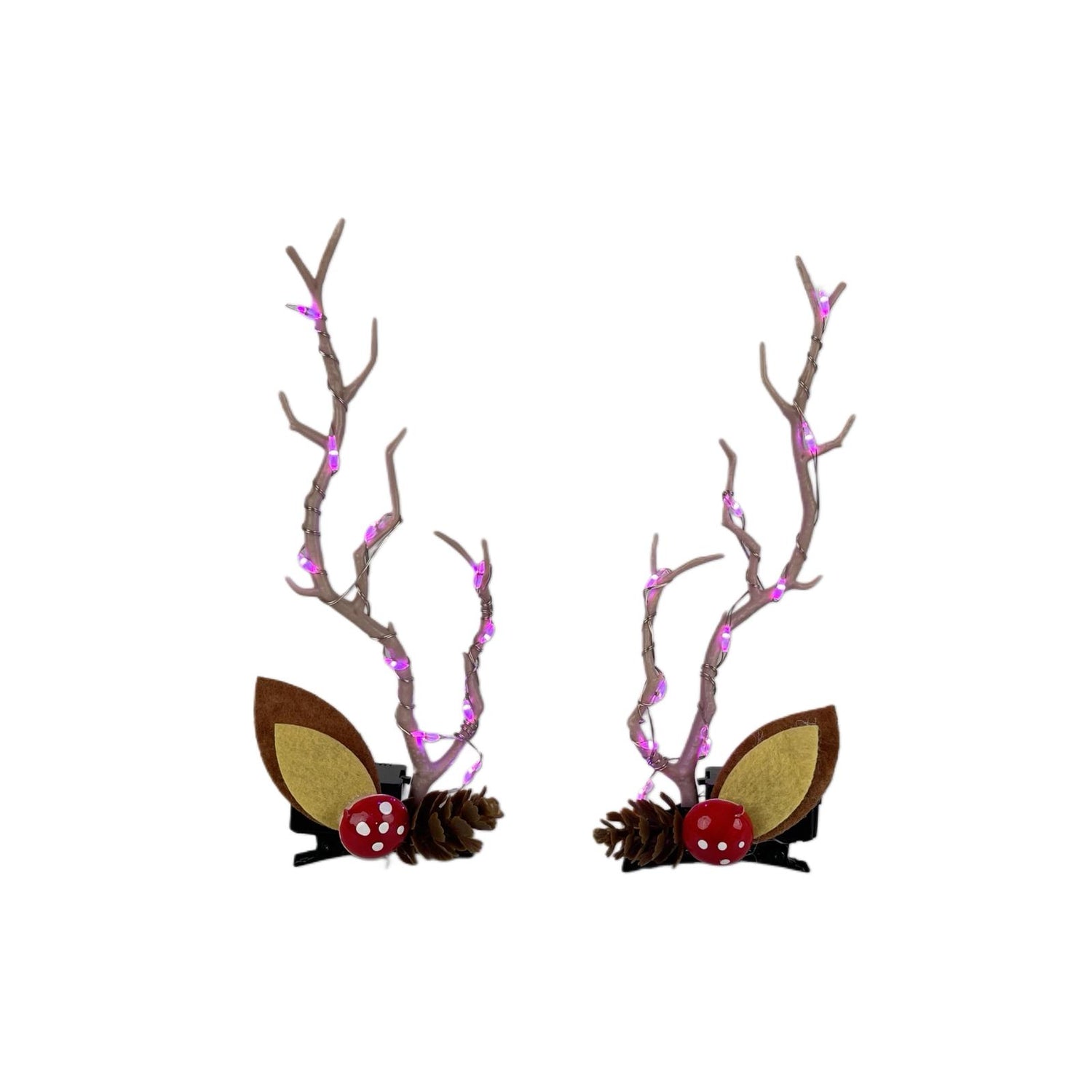 Reindeer Horns With Lights Purple